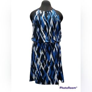 Banana Republic Blue Black & White Dress